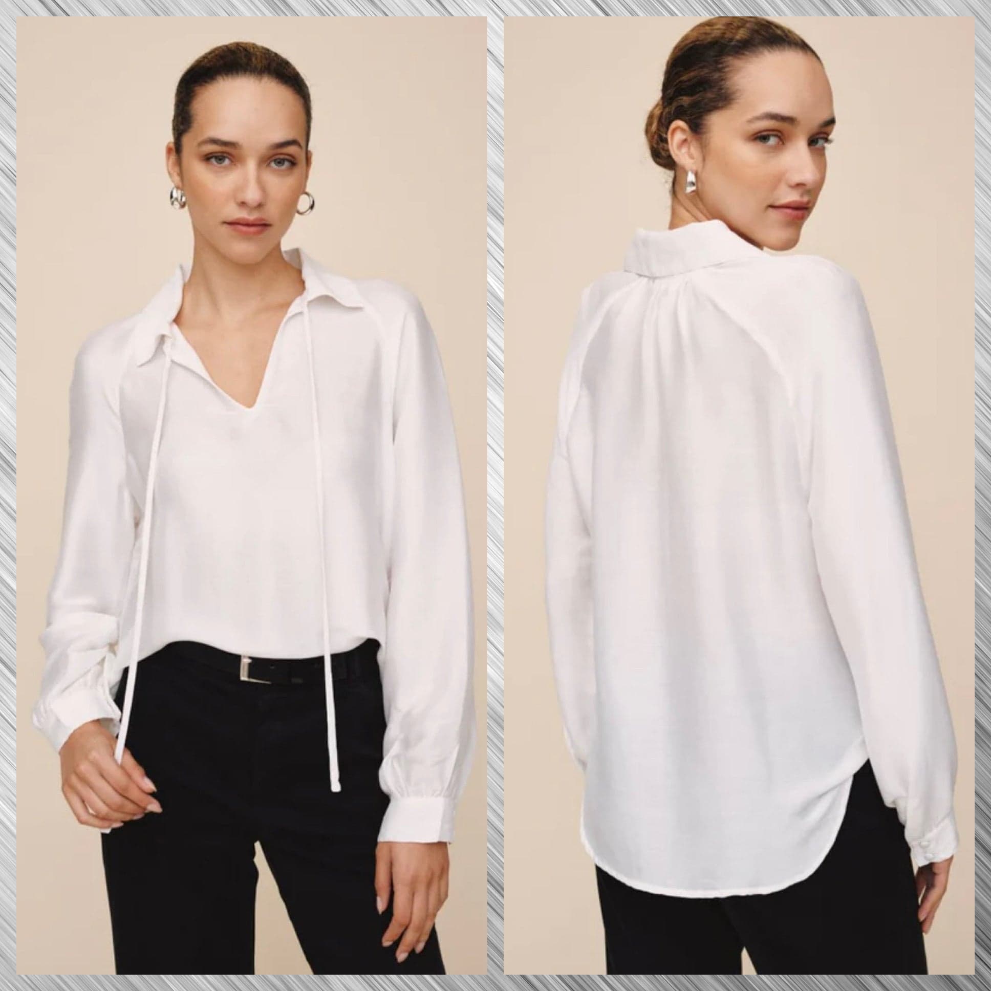 Long Sleeve Raglan Blouse — alternate view